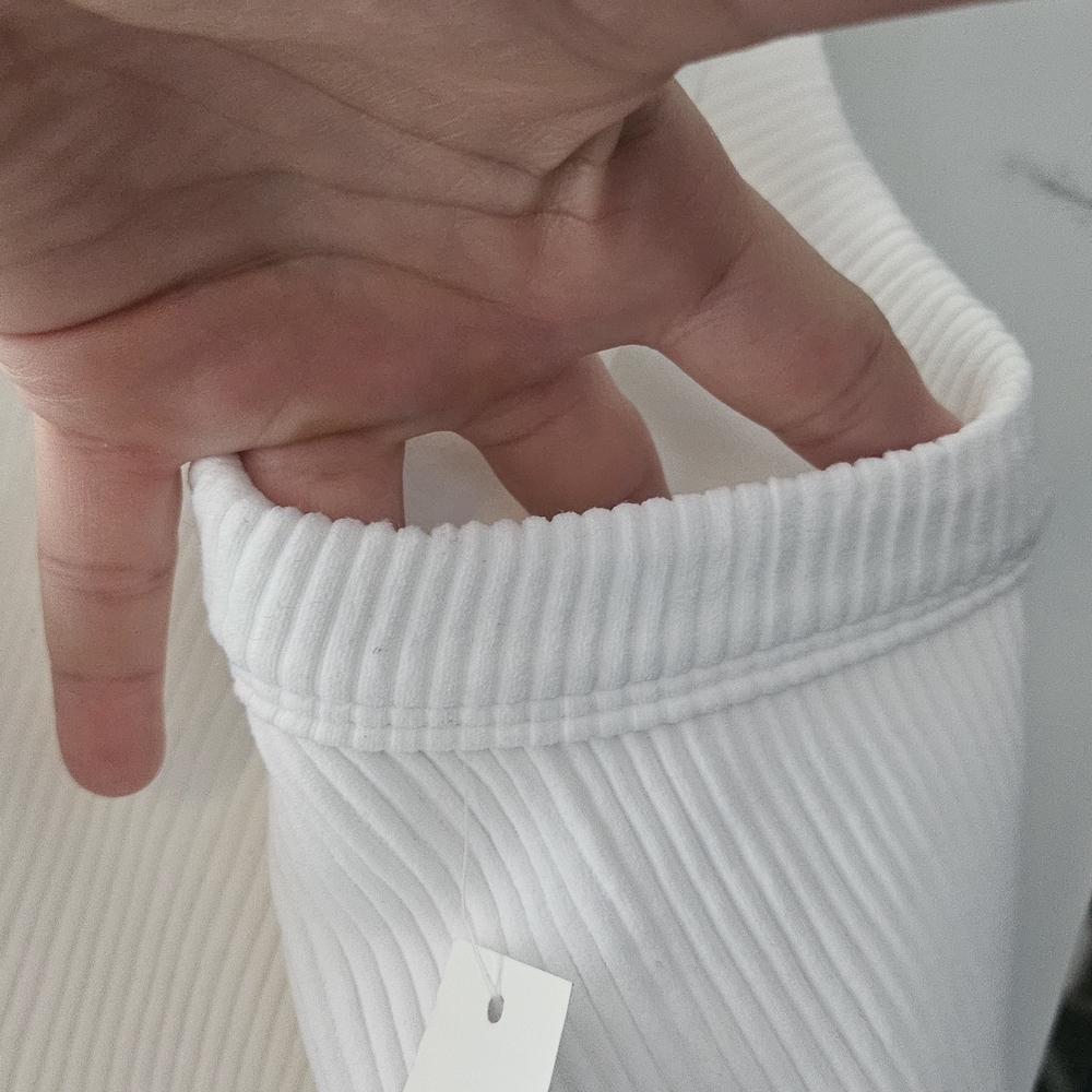 Aerie Light Gray Ribbed Racerback Tank Top - Picture 3 of 5